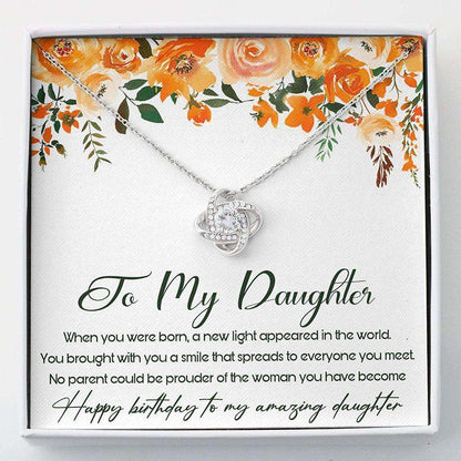 Daughter Necklace, Daughter Birthday Gift Necklace “ Love Knots Dughter's Day Rakva