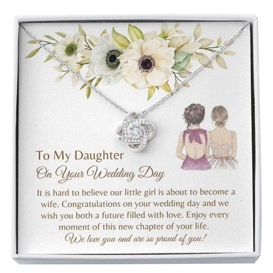 Daughter Necklace, Daughter Bride Gift “ Wedding Necklace “ Bride Necklace Gift “ Daughter Card Necklace Dughter's Day Rakva