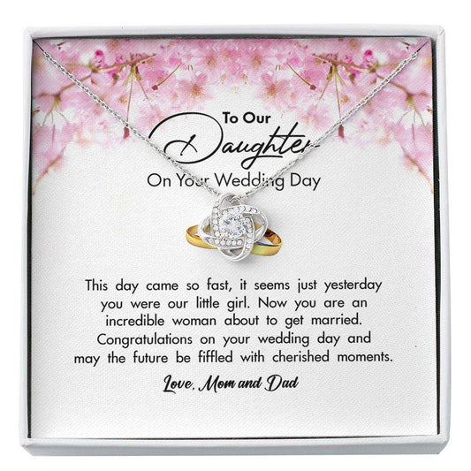 Daughter Necklace, Daughter Bride Giftwedding Gift Child Bling Necklace Gift Bride From Parents Custom Necklace Dughter's Day Rakva