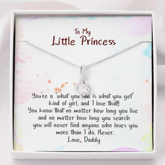 Daughter Necklace, Daughter Gift From Dad, No One Loves You More Necklace Dughter's Day Rakva