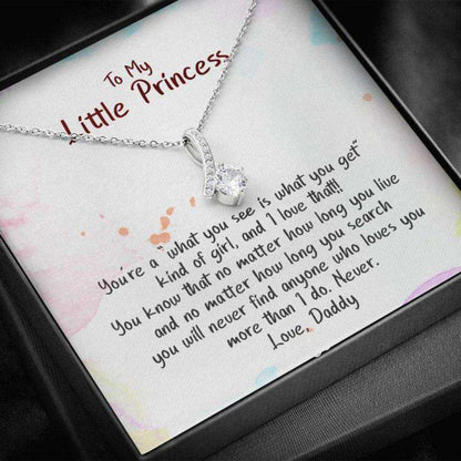 Daughter Necklace, Daughter Gift From Dad, No One Loves You More Necklace Dughter's Day Rakva