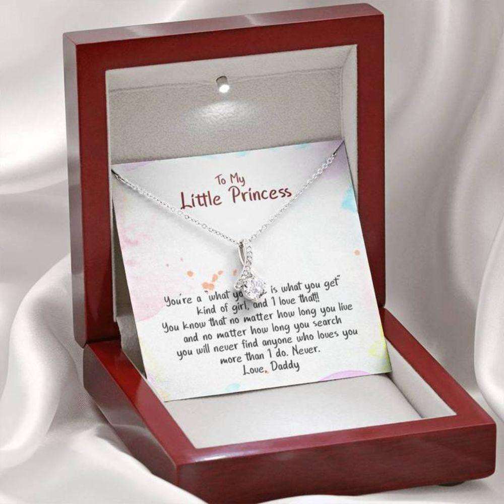 Daughter Necklace, Daughter Gift From Dad, No One Loves You More Necklace Dughter's Day Rakva