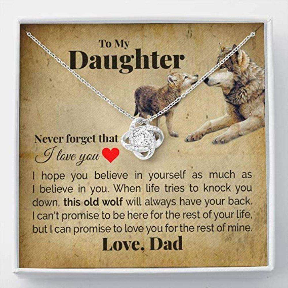 Daughter Necklace, Daughter Gift From Dad. To My Daughter Œthis Old Wolf” Necklace. Gift For Daughter Dughter's Day Rakva