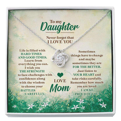 Daughter Necklace, Daughter Gift From Mom To Daughter, Gift For Daughter, Daughter Birthday Custom Necklace Dughter's Day Rakva