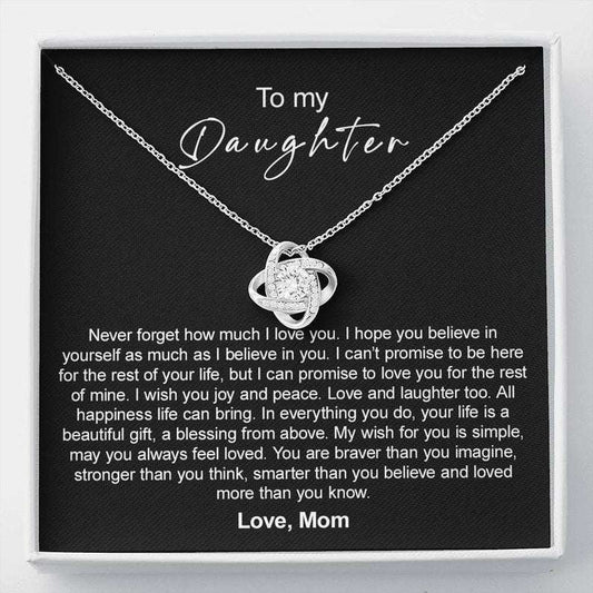 Daughter Necklace, Daughter Gift Necklace, Daughter Gift From Mom, Daughter Gift, To My Daughter Love Knot Necklace Dughter's Day Rakva