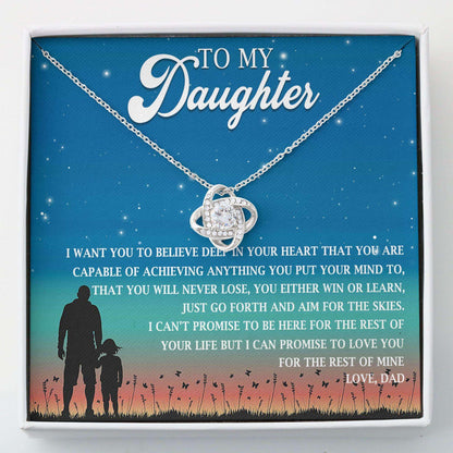 Daughter Necklace, Daughter Gift, To My Daughter “ Love Knots Necklace Dughter's Day Rakva