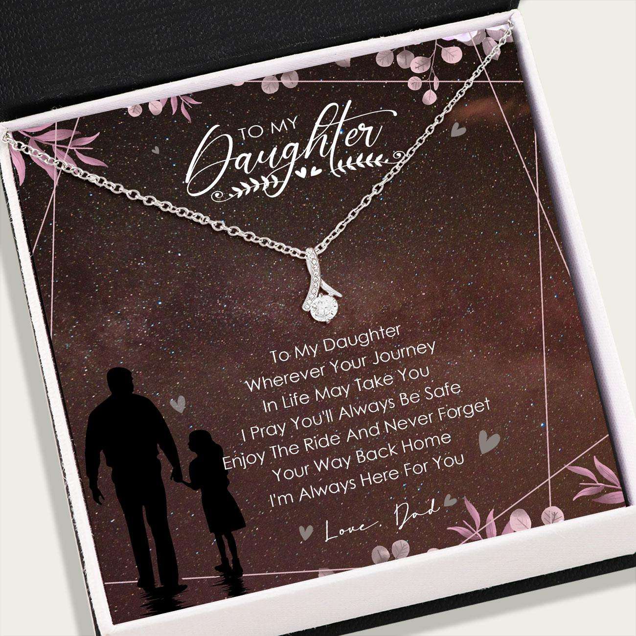 Daughter Necklace, Daughter Gifts “ Dad To Daughter Necklace “ Alluring Beauty Necklace For Daughter Dughter's Day Rakva