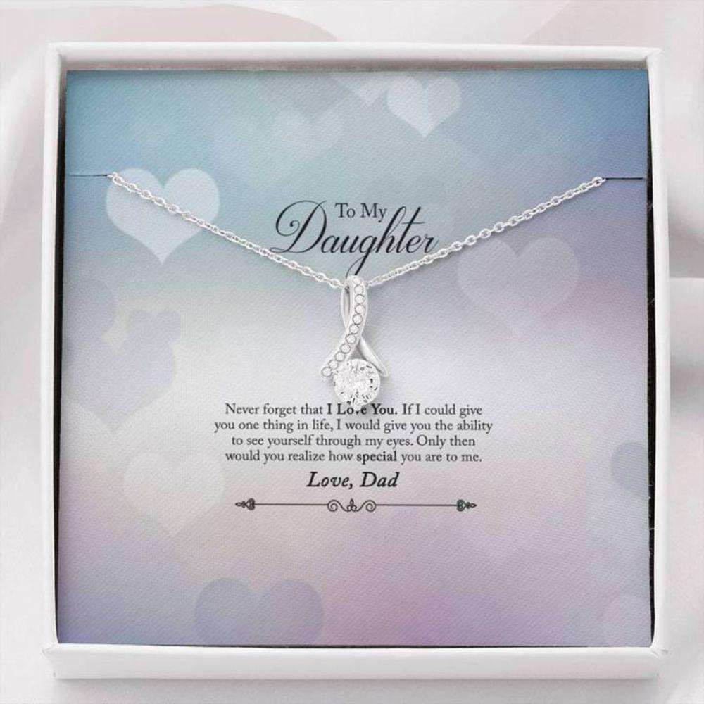 Daughter Necklace, Daughter Giftto Daughter Gift From Dad Blue Hearts Dughter's Day Rakva