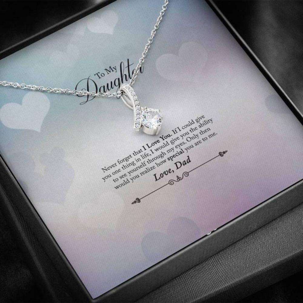 Daughter Necklace, Daughter Giftto Daughter Gift From Dad Blue Hearts Dughter's Day Rakva