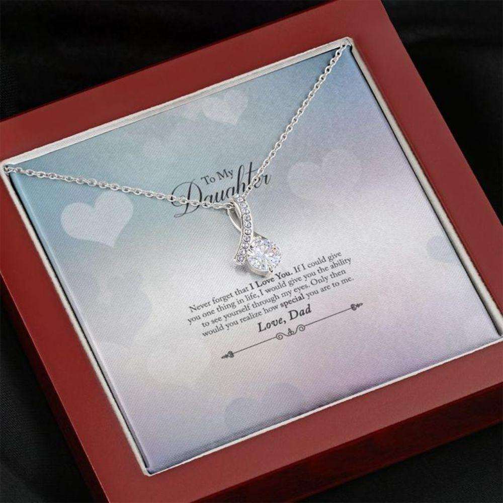 Daughter Necklace, Daughter Giftto Daughter Gift From Dad Blue Hearts Dughter's Day Rakva