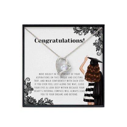 Daughter Necklace, Daughter Graduation Necklace From Mom Or Dad With Meaningful Message Card Dughter's Day Rakva