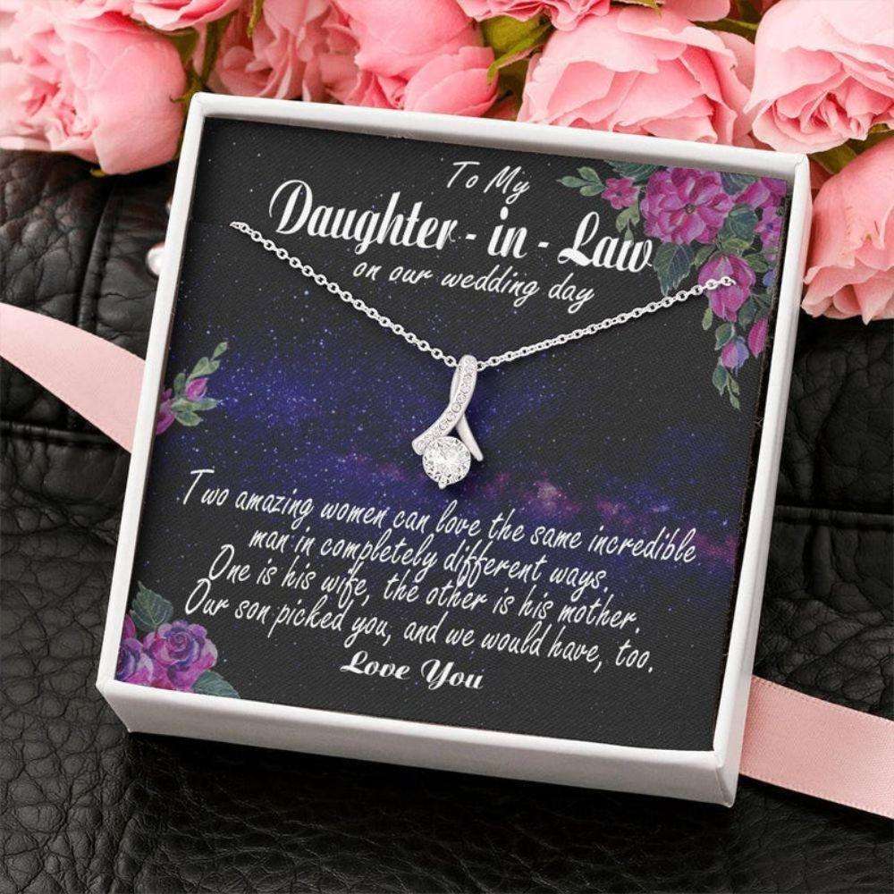 Daughter Necklace, Daughter In Law Necklace Gift From Mother In Law For Wedding Day Dughter's Day Rakva