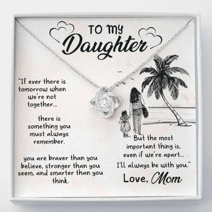 Daughter Necklace, Daughter Mom Necklace “ Gift Message Card “ Love Knot Necklace “ Daughter Christmas Dughter's Day Rakva