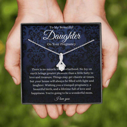 Daughter Necklace, Daughter Pregnancy, Gift For Mom To Be, Expecting Mom, Pregnant Daughter Dughter's Day Rakva