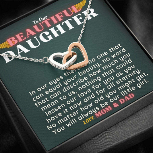 Daughter Necklace, Daughter Valentines Day Necklace Gift Box From Mom Dad|To Our Beautiful Daughter Necklace Dughter's Day Rakva