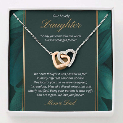 Daughter Necklace, Daughter Valentines Day Necklace Gift Box From Mom Dad|To Our Lovely Daughter Necklace Dughter's Day Rakva