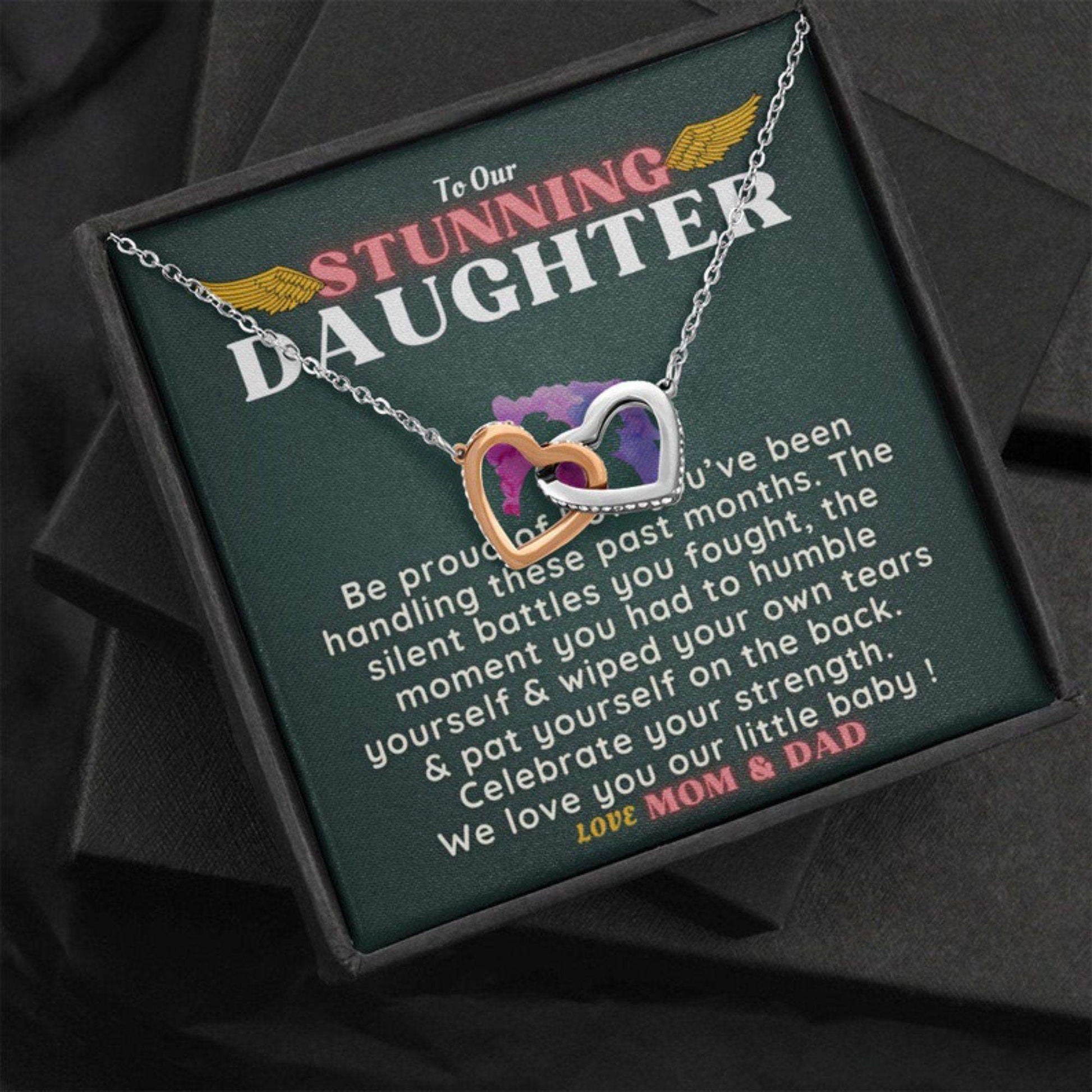 Daughter Necklace, Daughter Valentines Day Necklace Gift Box From Mom Dad|To Our Stunning Daughter Necklace Dughter's Day Rakva