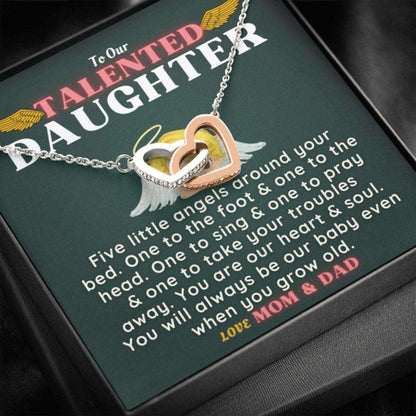 Daughter Necklace, Daughter Valentines Day Necklace Gift Box From Mom Dad|To Our Talented Daughter Necklace Dughter's Day Rakva