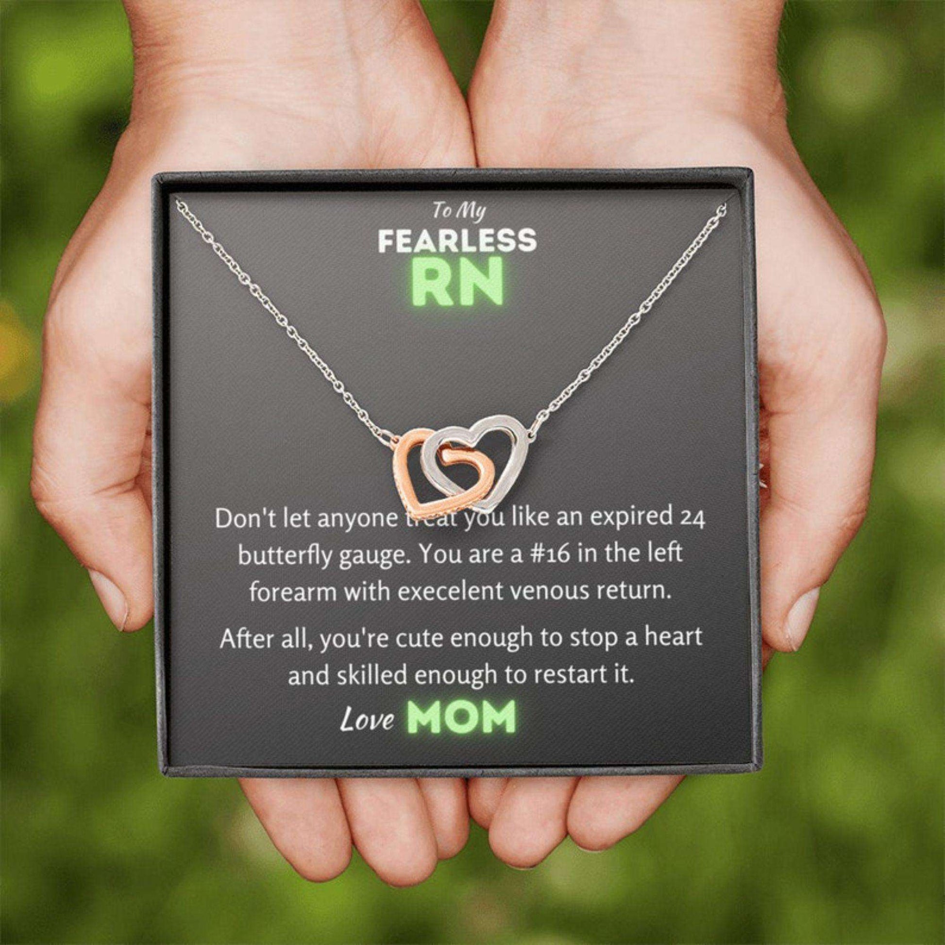 Daughter Necklace, Daughter Valentines Day Necklace Gift Box From Mom “ To My Fearless Rn Nurse Daughter Necklace Dughter's Day Rakva