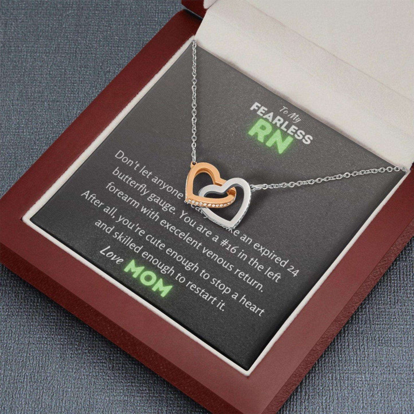 Daughter Necklace, Daughter Valentines Day Necklace Gift Box From Mom “ To My Fearless Rn Nurse Daughter Necklace Dughter's Day Rakva