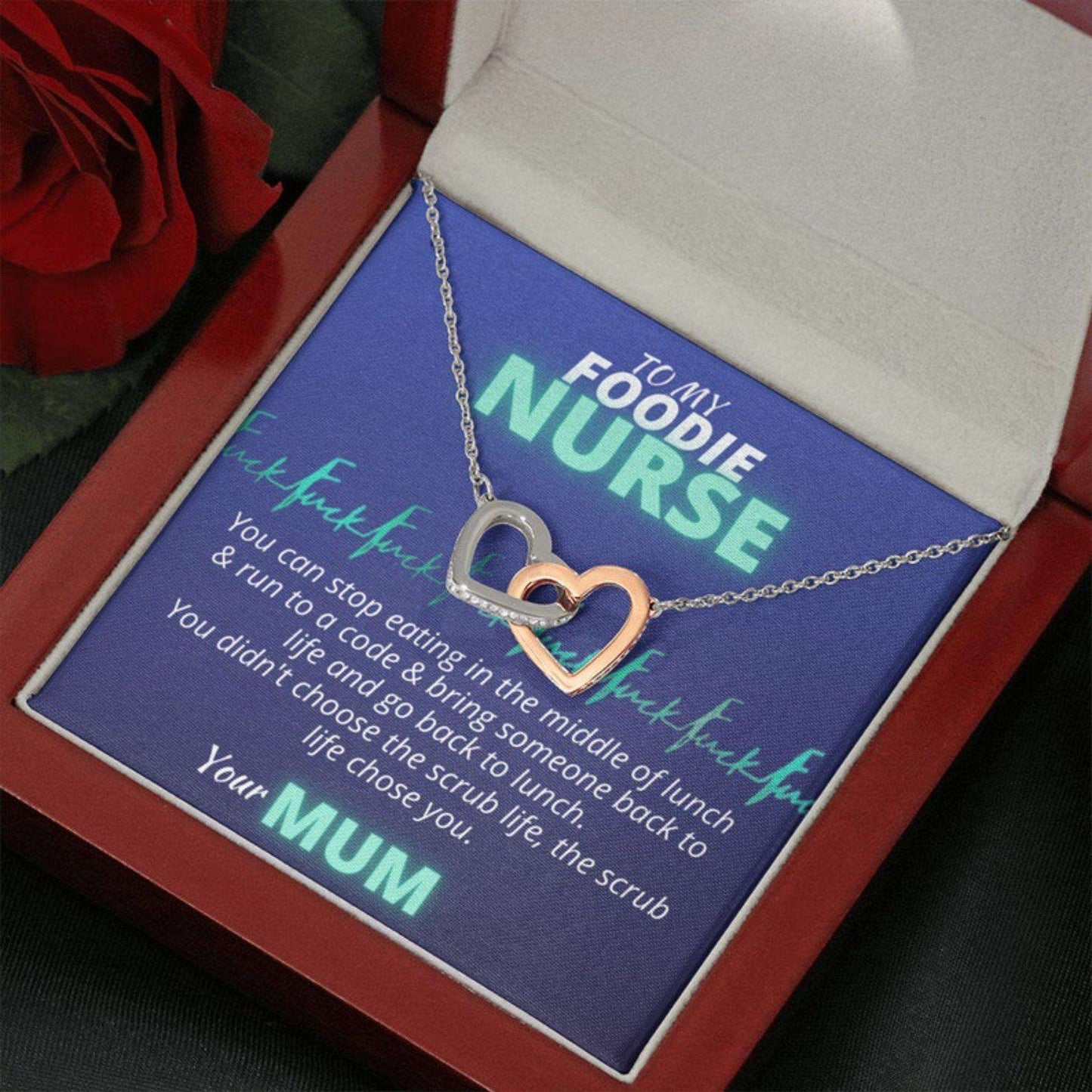 Daughter Necklace, Daughter Valentines Day Necklace Gift Box From Mom “ To My Foodie Nurse Daughter Necklace Dughter's Day Rakva