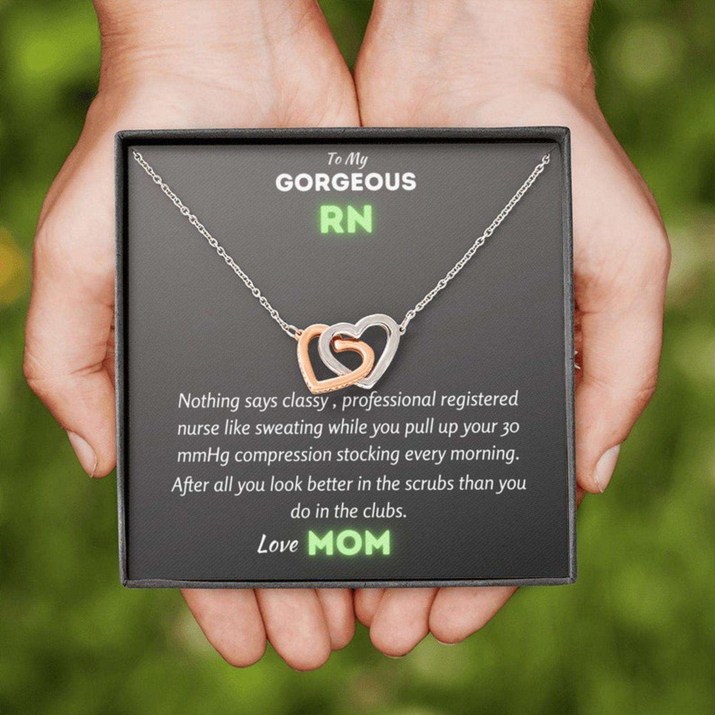 Daughter Necklace, Daughter Valentines Day Necklace Gift Box From Mom “ To My Gorgeous Rn Nurse Daughter Necklace Dughter's Day Rakva