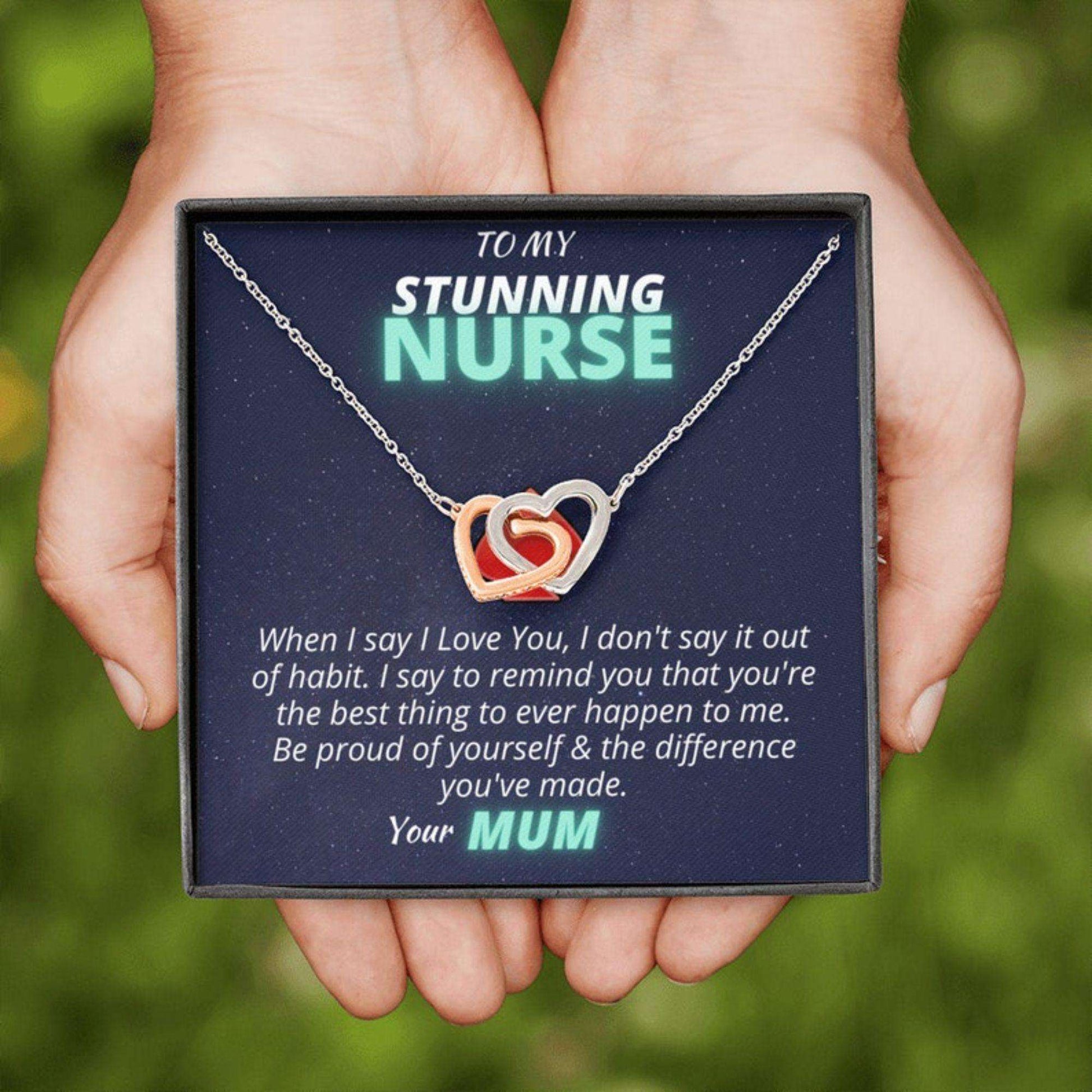 Daughter Necklace, Daughter Valentines Day Necklace Gift Box From Mom “ To My Stunning Nurse Daughter Necklace Dughter's Day Rakva