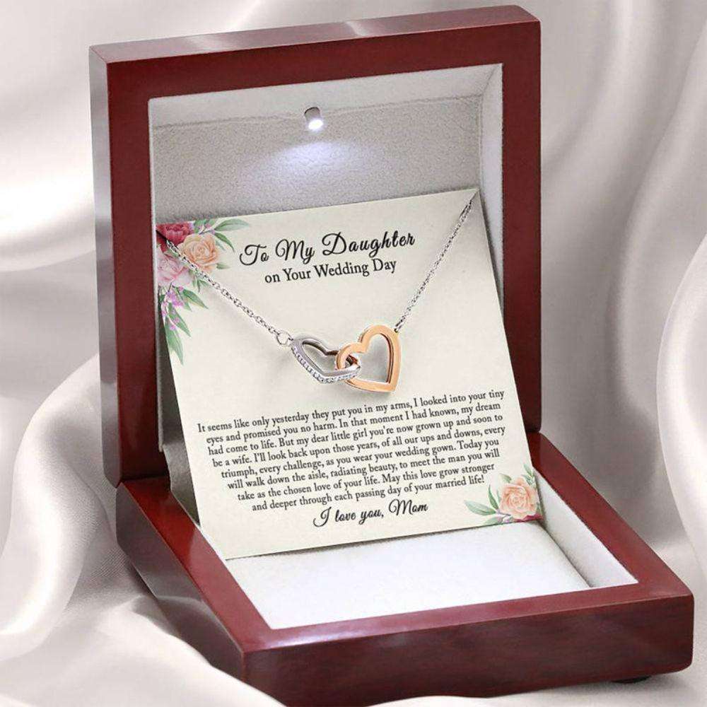 Daughter Necklace, Daughter Wedding Gift From Mom, Bride Necklace Gift From Mother Of The Bride Dughter's Day Rakva