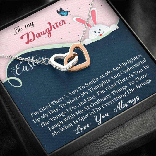 Daughter Necklace, Easter Gift To Daughter “ Gift Necklace Message Card Dughter's Day Rakva