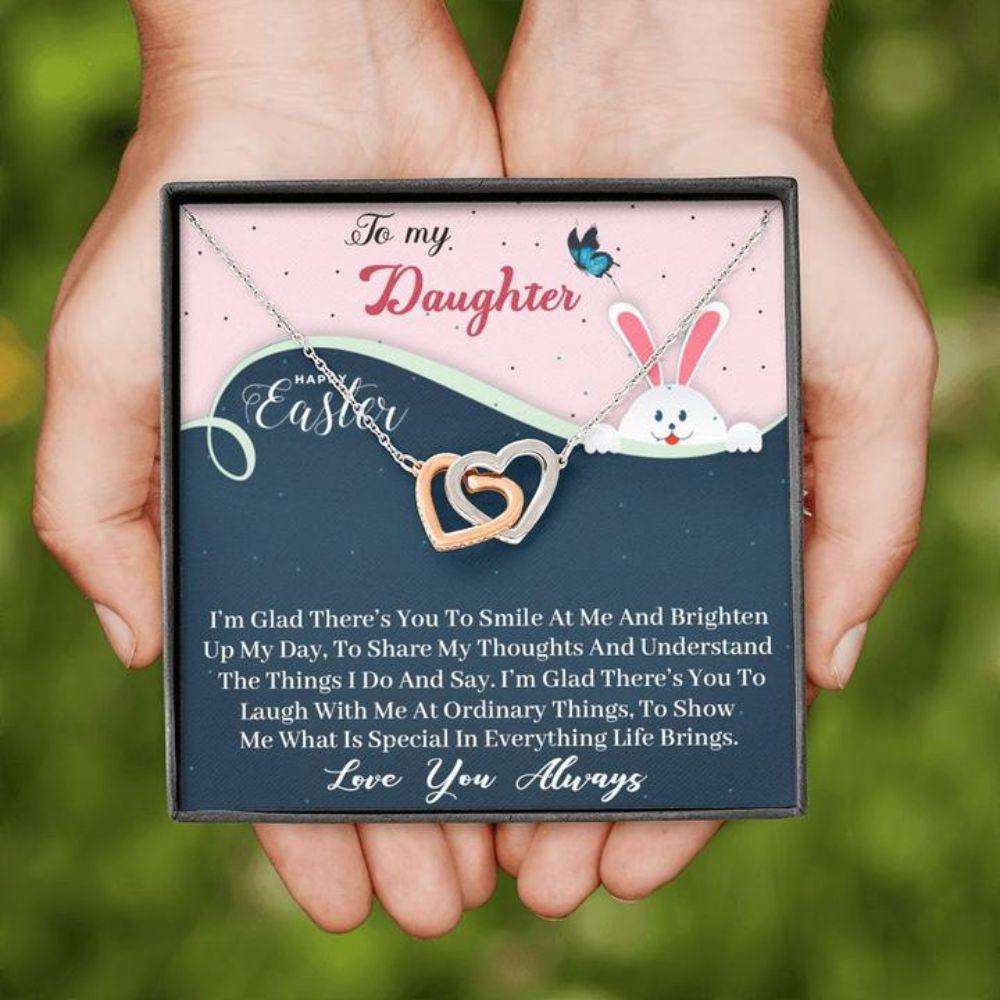 Daughter Necklace, Easter Gift To Daughter “ Gift Necklace Message Card Dughter's Day Rakva