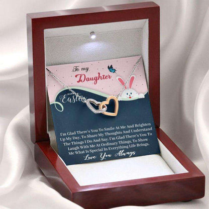 Daughter Necklace, Easter Gift To Daughter “ Gift Necklace Message Card Dughter's Day Rakva