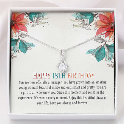 Daughter Necklace, Eighteen Birthday Necklace Custom Name “ 18Th Birthday Gift Girl Necklace For Birthday “ Ab Dughter's Day Rakva