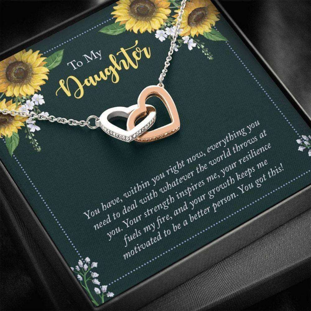 Daughter Necklace, Encouragement Gift For Daughter From Parents, Gift For Her On Graduation, Birthday Daughter Gift Dughter's Day Rakva