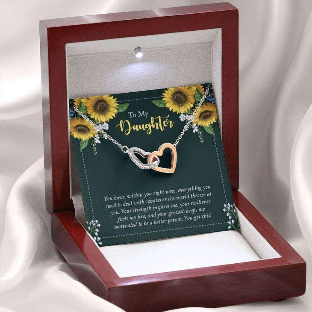 Daughter Necklace, Encouragement Gift For Daughter From Parents, Gift For Her On Graduation, Birthday Daughter Gift Dughter's Day Rakva