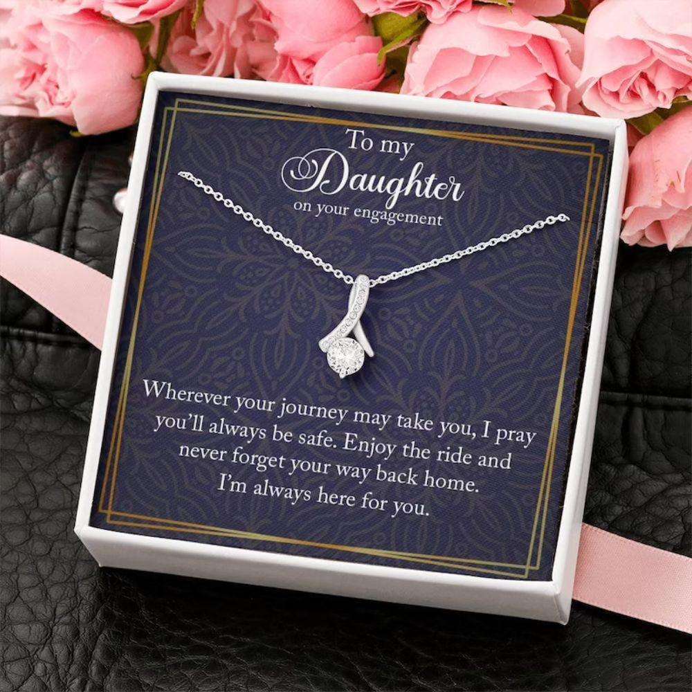 Daughter Necklace, Engagement Necklace For Daughter, Engagement Gift For Daughter, Daughter Dughter's Day Rakva