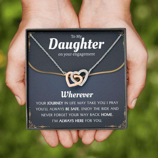 Daughter Necklace, Engagement Necklace Gift For Daughter, Newly Engaged Daughter, Daughter Bride To Be Dughter's Day Rakva