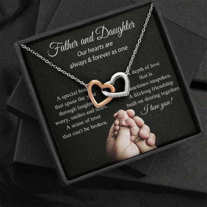 Daughter Necklace, Father And Daughter Necklace Gift, Daughter Gift From Father, Christmas Necklace For Daughter From Dad Dughter's Day Rakva