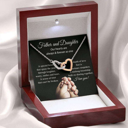 Daughter Necklace, Father And Daughter Necklace Gift, Daughter Gift From Father, Christmas Necklace For Daughter From Dad Dughter's Day Rakva