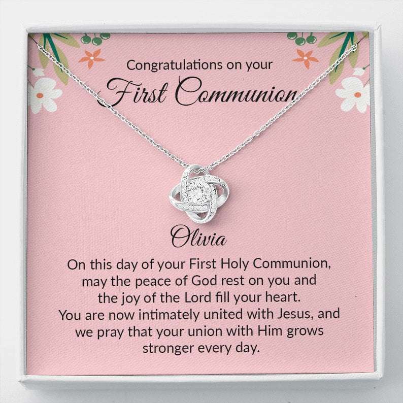 Daughter Necklace, First Communion Gifts, Communion Gifts Girl, First Holy Communion Gifts For Girl, Goddaughter, Granddaughter Dughter's Day Rakva