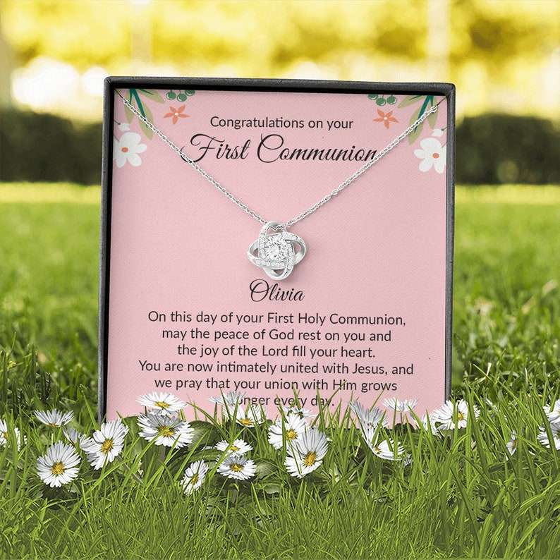 Daughter Necklace, First Communion Gifts, Communion Gifts Girl, First Holy Communion Gifts For Girl, Goddaughter, Granddaughter Dughter's Day Rakva