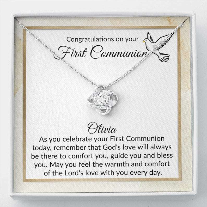 Daughter Necklace, First Communion Necklace, First Communion Gift Girl, First Holy Communion, 1St Communion, Gift For Daughter, Goddaughter Dughter's Day Rakva