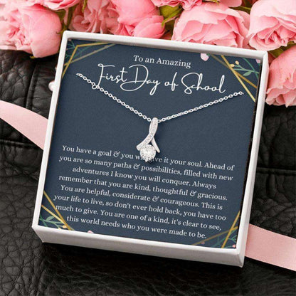 Daughter Necklace, First Day Of School Present Back To School Gift Freshman College, High School, Kindergarten Dughter's Day Rakva