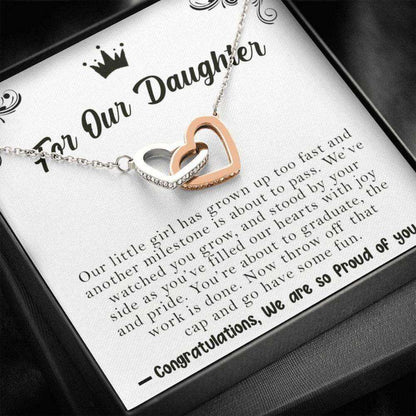 Daughter Necklace, For Our Daughter, We Are Proud Of You Graduation Necklace, Gift For Daughter Dughter's Day Rakva