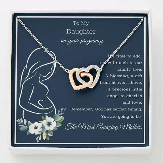 Daughter Necklace For Pregnant Daughter, Pregnancy Gift For Daughter, Mom To Be Gift Necklace Gifts For Daughter Rakva