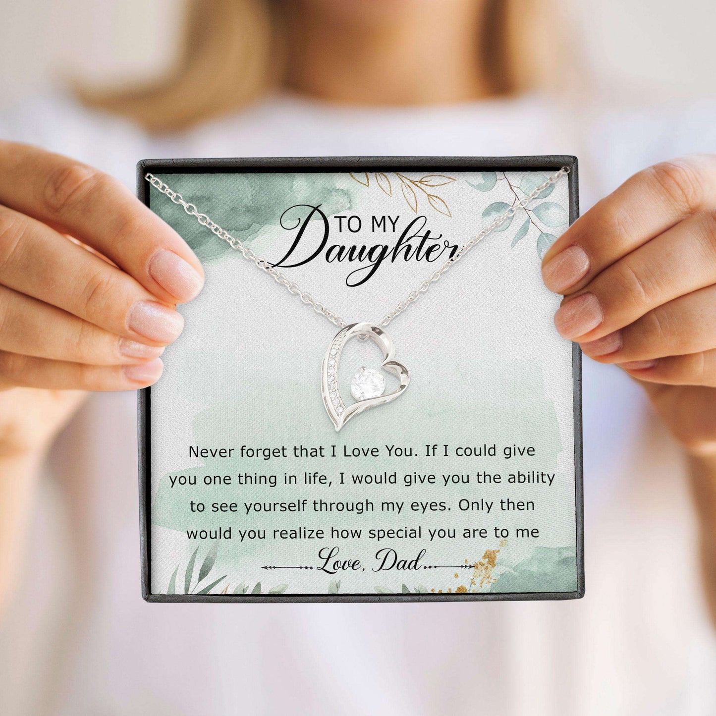 Daughter Necklace, Forever Love Necklace “ Dad To Daughter Necklace Gifts For Daughter Dughter's Day Rakva