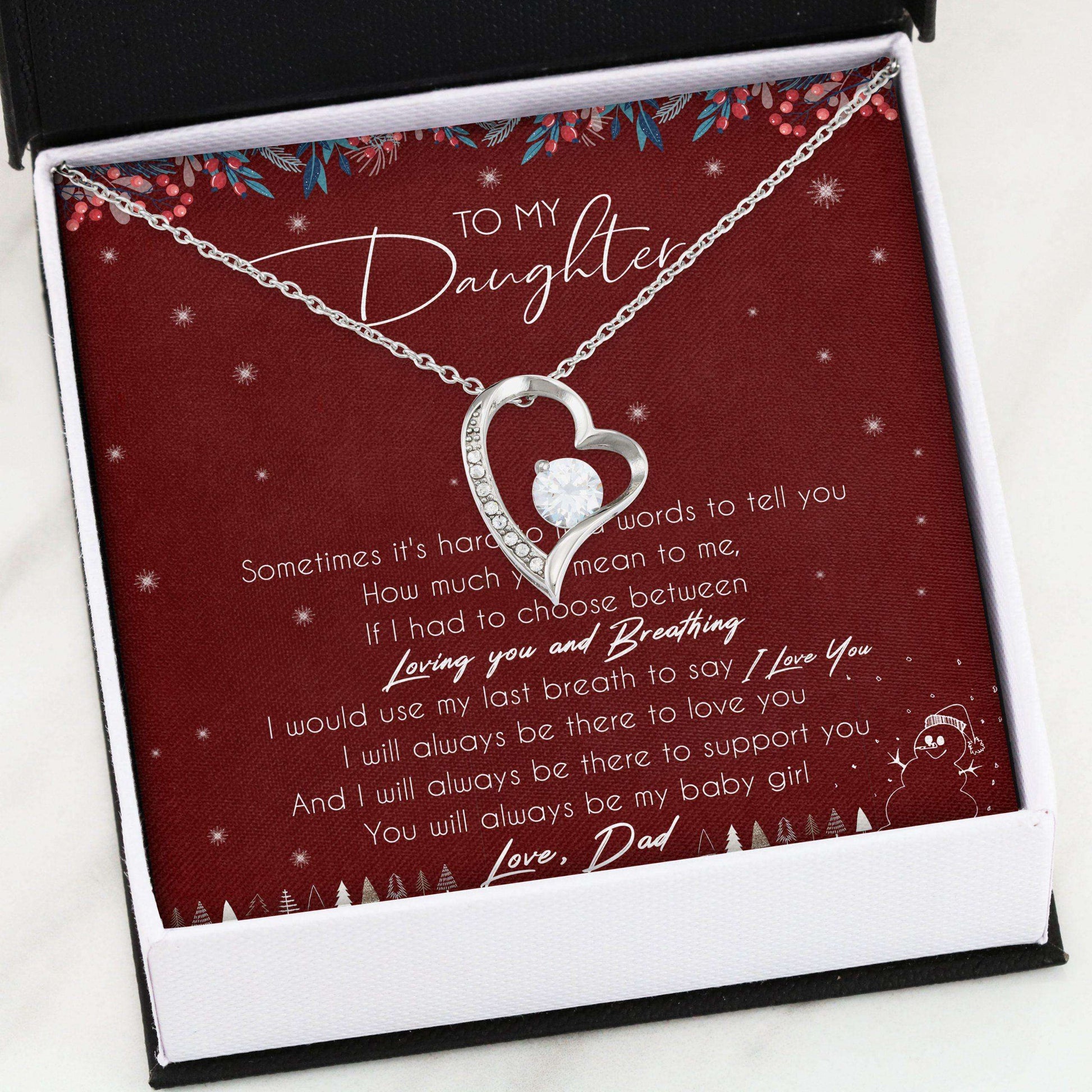 Daughter Necklace, Forever Love Necklace “ Dad To Daughter Necklace Gifts V1 Dughter's Day Rakva