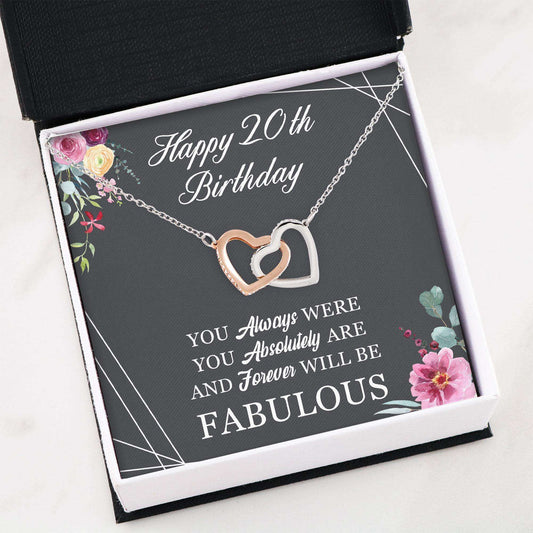 Daughter Necklace, Friend Necklace, 20Th Birthday Gift “ Interlocking Hearts Necklace Dughter's Day Rakva