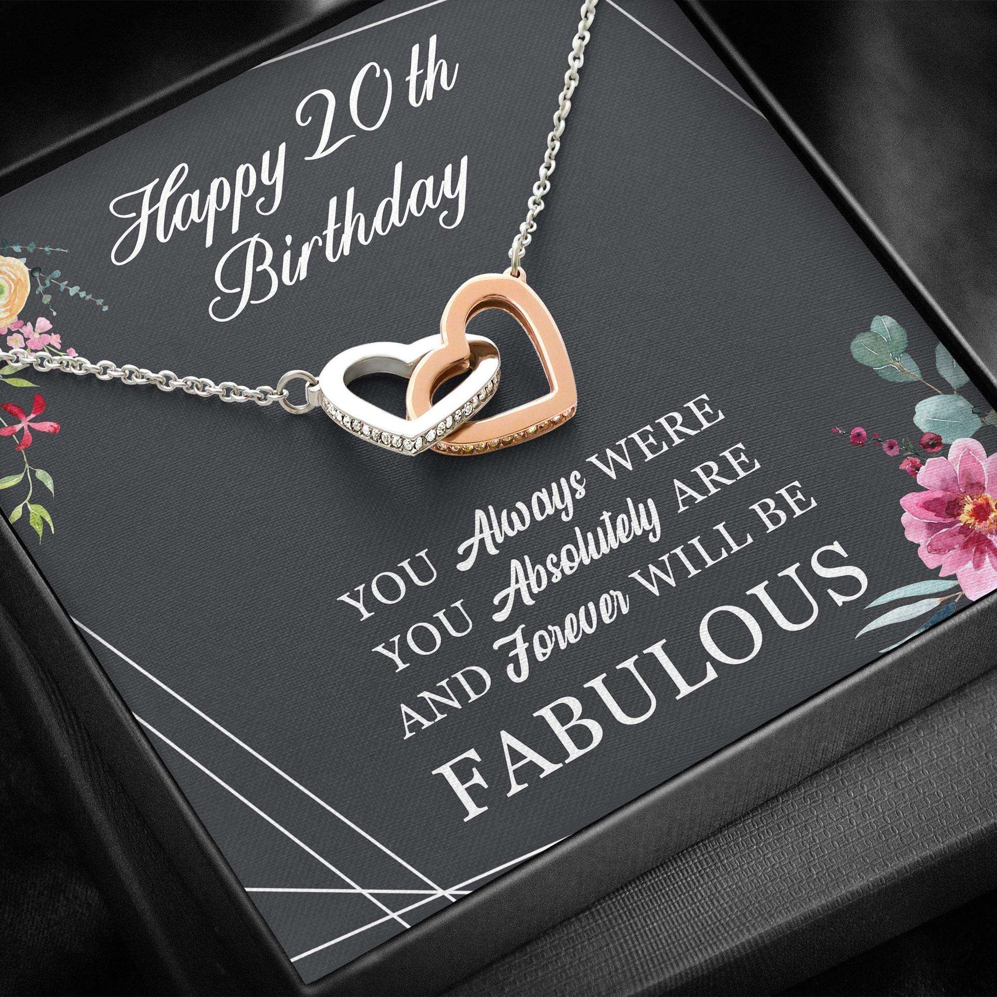 Daughter Necklace, Friend Necklace, 20Th Birthday Gift “ Interlocking Hearts Necklace Dughter's Day Rakva