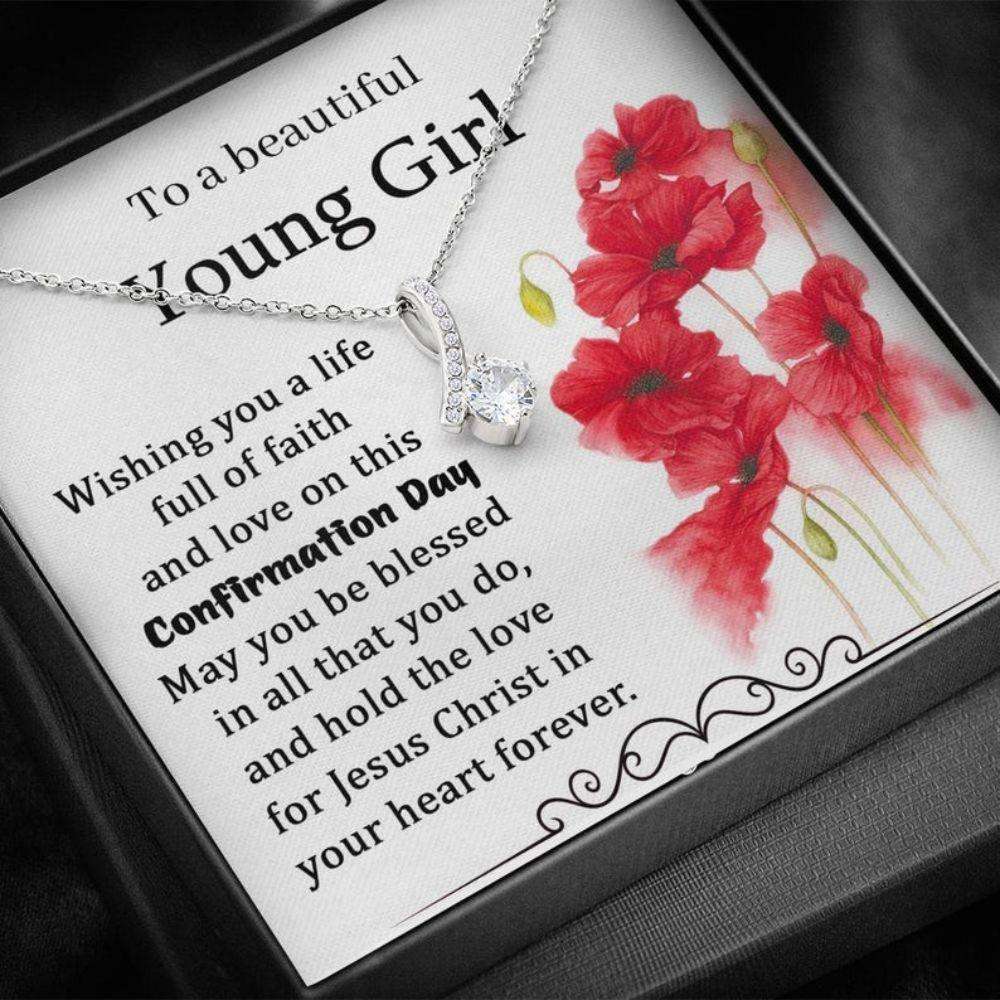 Daughter Necklace, Friend Necklace, To A Beautiful Young Lady “ Confirmation Necklace, Confirmation Gifts For Girl Gifts For Daughter Rakva