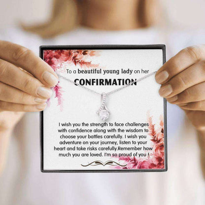 Daughter Necklace, Friend Necklace, To A Beautiful Young Lady “ Confirmation Necklace, Confirmation Gifts For Girl Gifts For Daughter Rakva